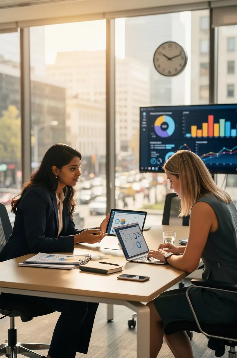 Professional business solutions illustration